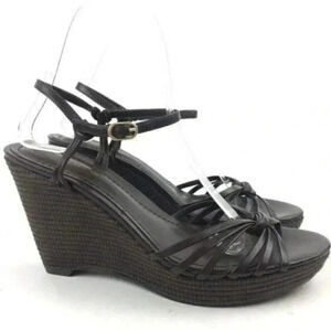 New Ann Taylor Heels Size 7 Leather Wedge Platform